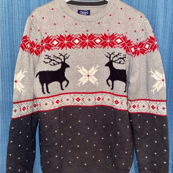 Chaps Men's Crewneck Family Holiday Christmas Sweater - Picture 7 of 7